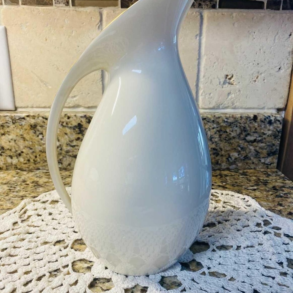 Lenox White Ceramic Pitcher